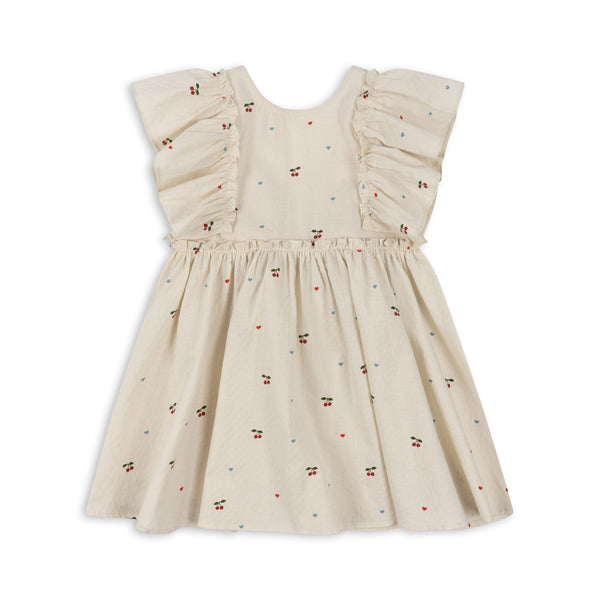 EVIA BOW DRESS-CHERRY COEUR