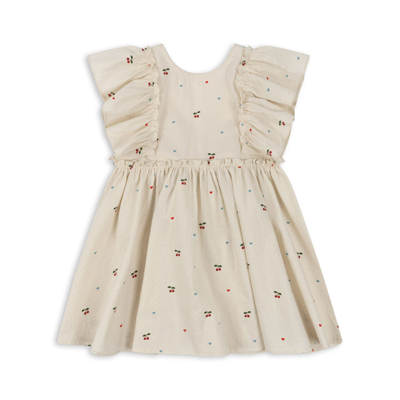 EVIA BOW DRESS-CHERRY COEUR