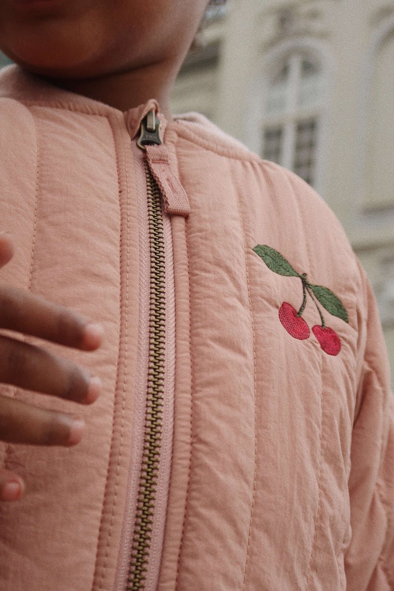 CHERRY SEQUIN BOMBER JACKET