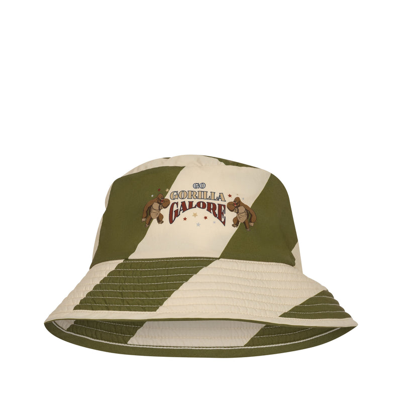 ASNOU BUCKET HAT-DARK OLIVE/CREAMY WHITE