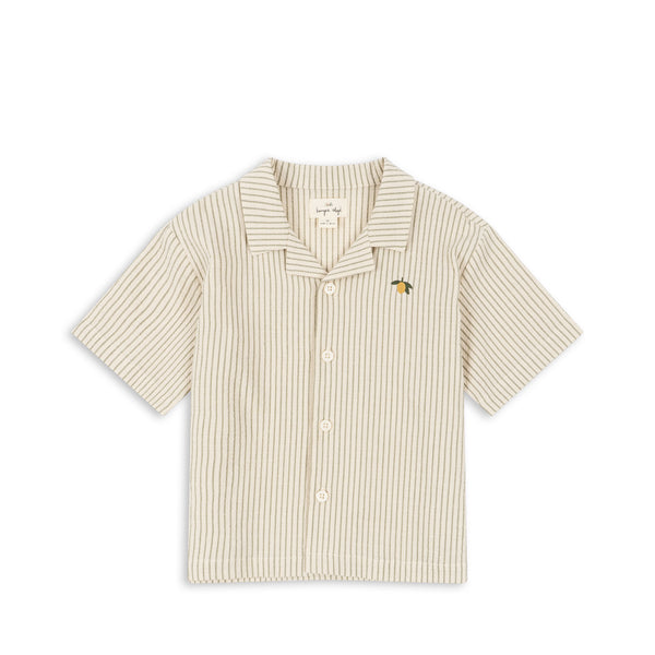 ELLIOT SS SHIRT GOTS-TEA STRIPE