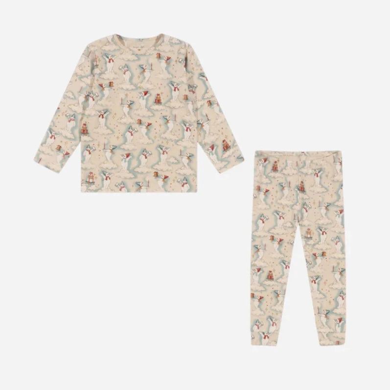 BASIC BLOUSE/PANTS SET GOTS -LET IT SNOW