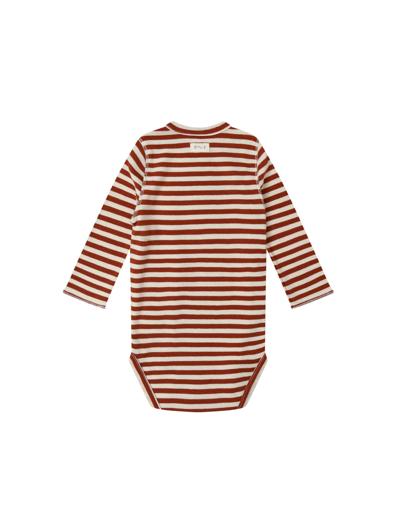 Paprika Stripes Wrap Bodysuit