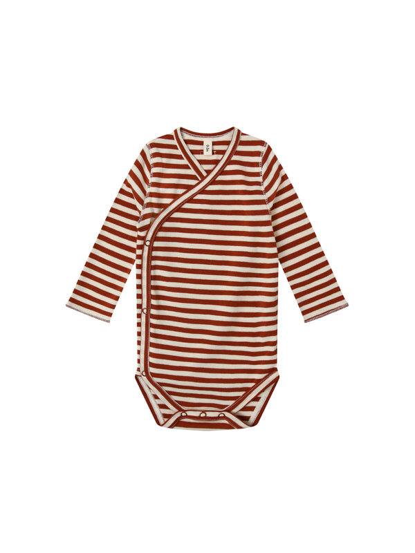 Paprika Stripes Wrap Bodysuit