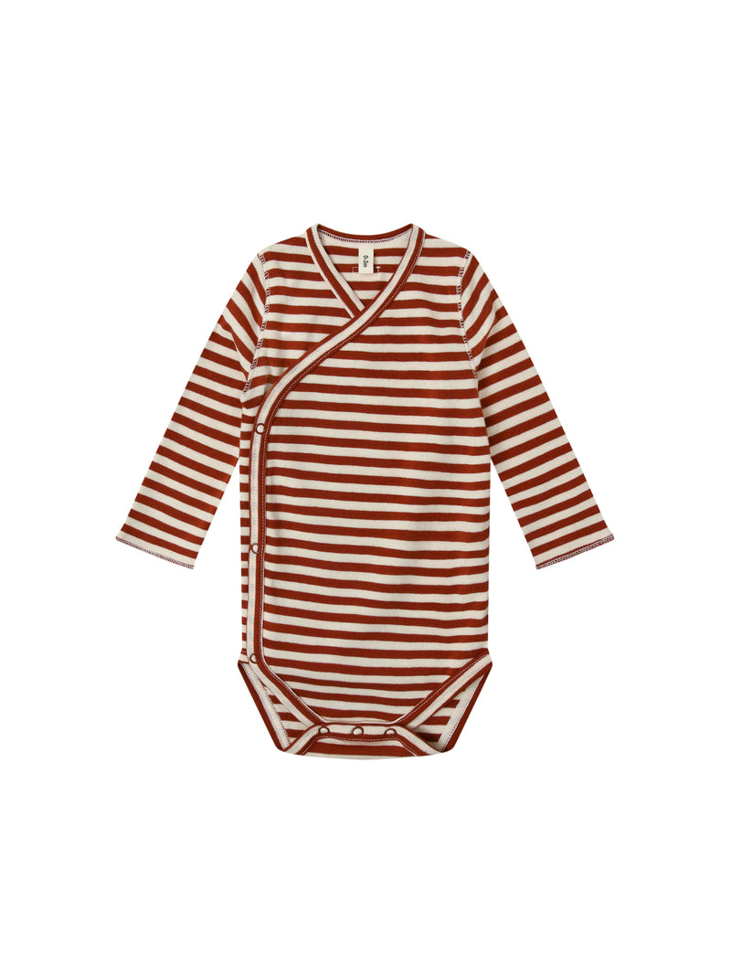 Paprika Stripes Wrap Bodysuit