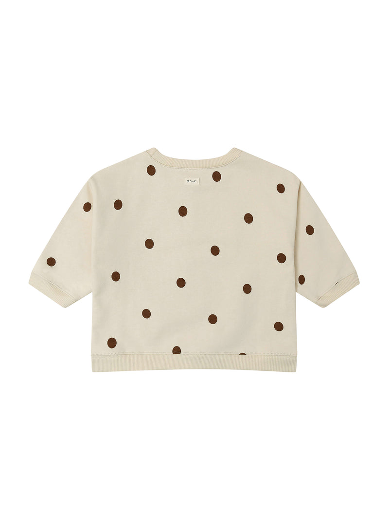 Undyed Cotton Dots Sweatshirt