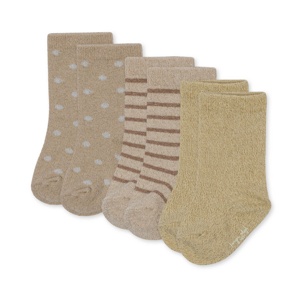 3 PACK LUREX SOCKS size 17-19