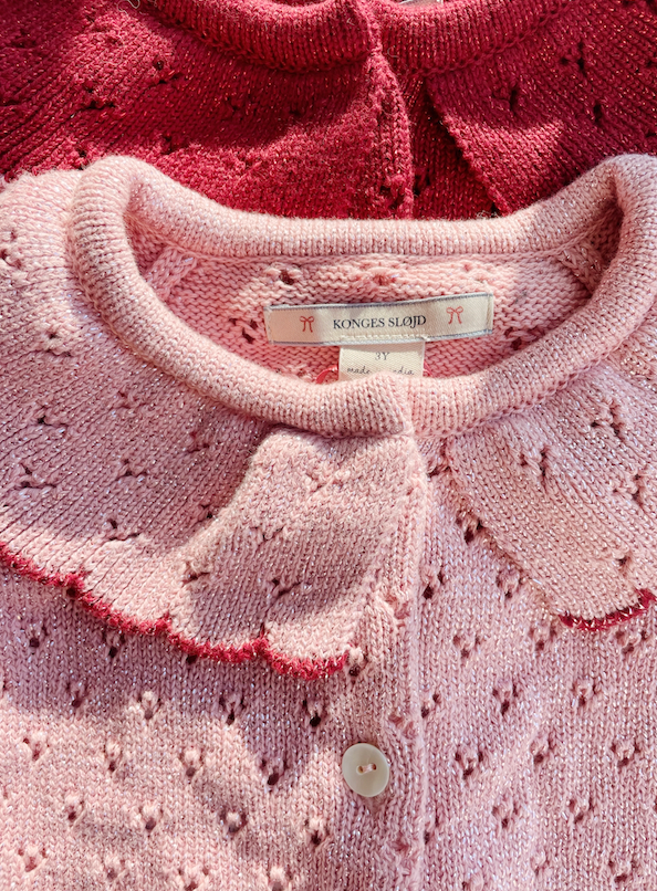 HOLIDAY KNIT CARDIGAN-MELLOW ROSE