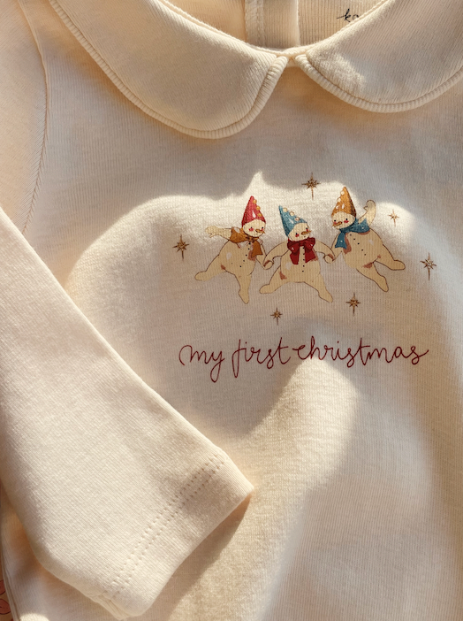 MY FIRST CHRISTMAS ONESIE GO-ANTIQUE WHITE