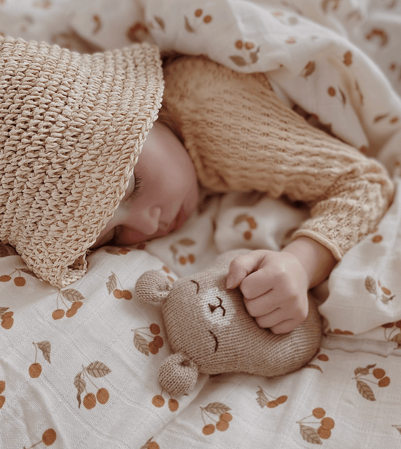 Muslin swaddle blanket 紗巾 | cherry