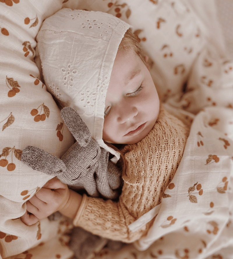 Muslin swaddle blanket 紗巾 | cherry