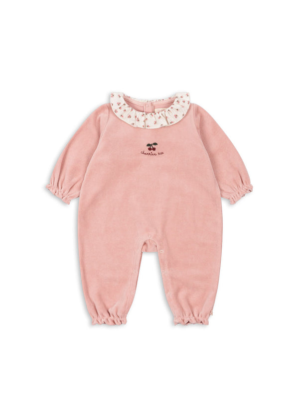 MIFFA FRILL ONESIE GOTS-MELLOW ROSE