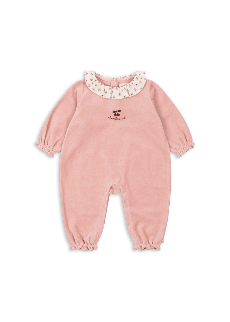 MIFFA FRILL ONESIE GOTS-MELLOW ROSE