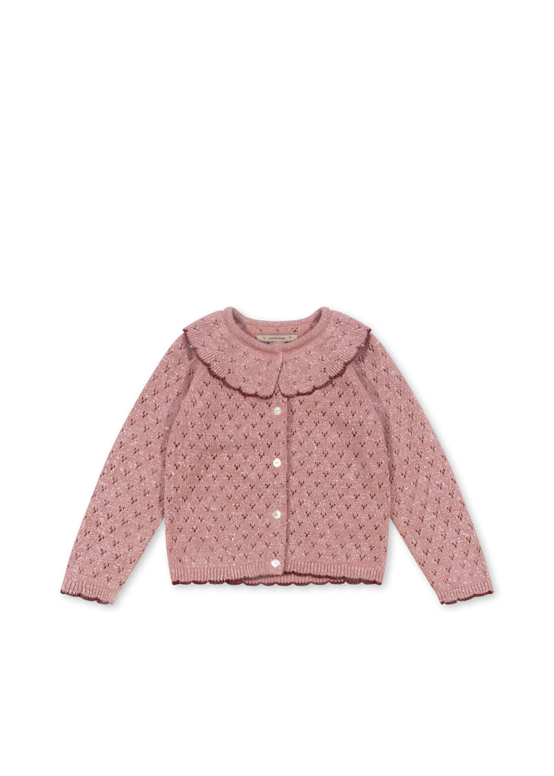 HOLIDAY KNIT CARDIGAN-MELLOW ROSE