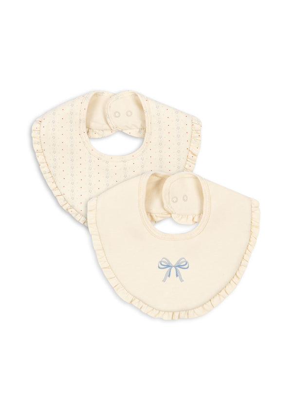 BASIC 2 PACK FRILL BIB-FETE DE FLEUR/SEEDPEARL