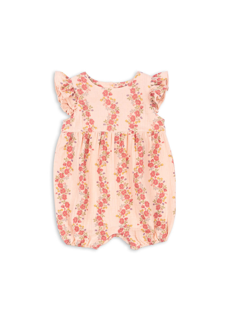 COCO FRILL ROMPER GOTS-FLORIA PINK