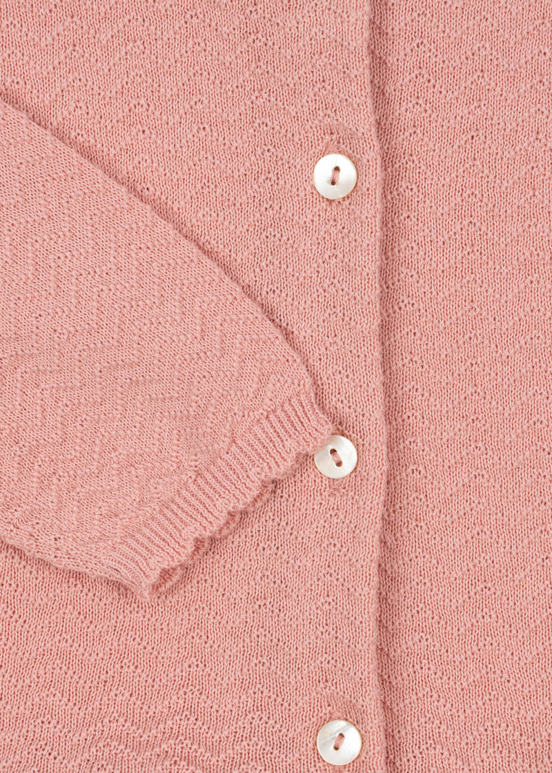 CYPRES CARDIGAN GOTS-MELLOW ROSE